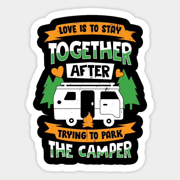 RV Camping Couple Camper Wedding Anniversary Gift Sticker by Dolde08